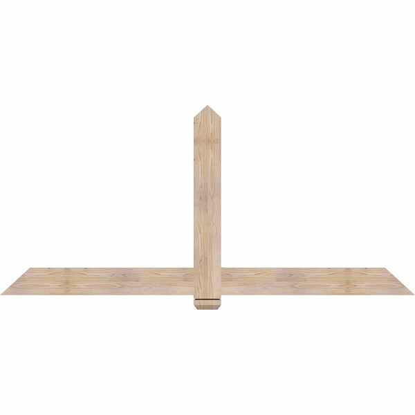 Ekena Millwork Eugene Smooth Timber Gable Bracket, Douglas Fir, 84"W x 38"H x 1 1/2"D x 5 1/2"F, 11/12 Pitch GBW084X38X0206EUG00SDF - main